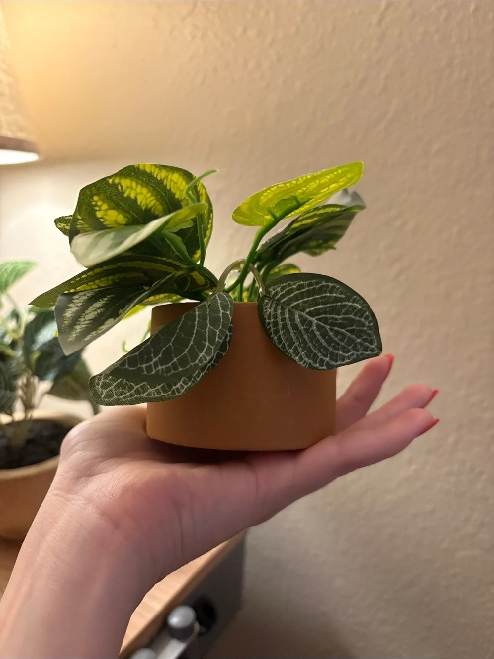 Set of three faux plants